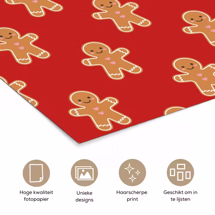 Poster - Peperkoek - Kerst - Rood — 5