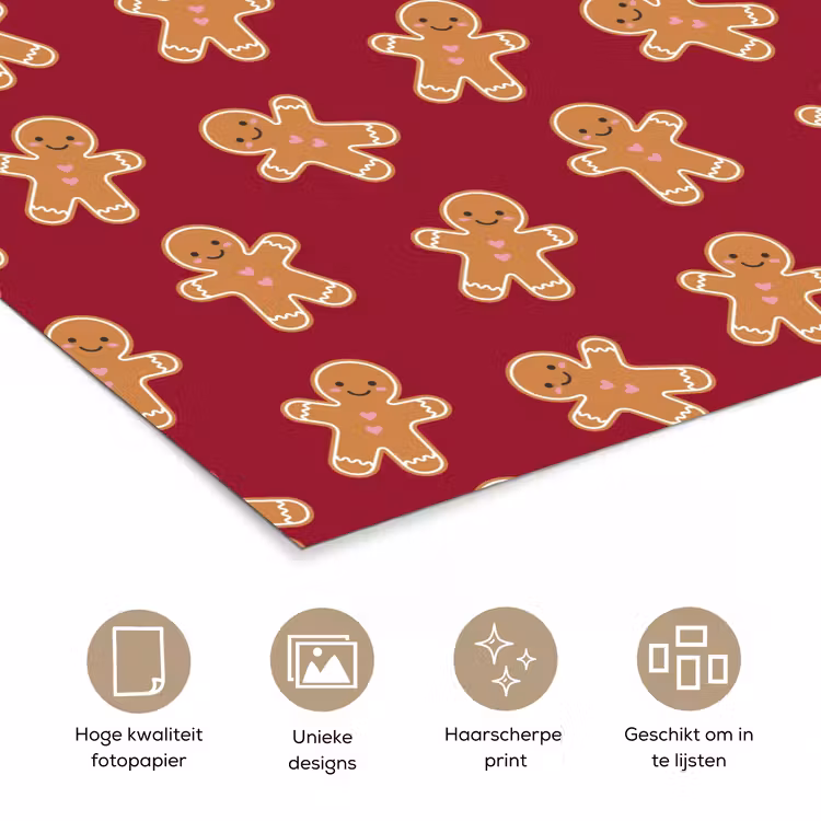 Poster - Peperkoek - Rood - Bruin - Kerst — 5