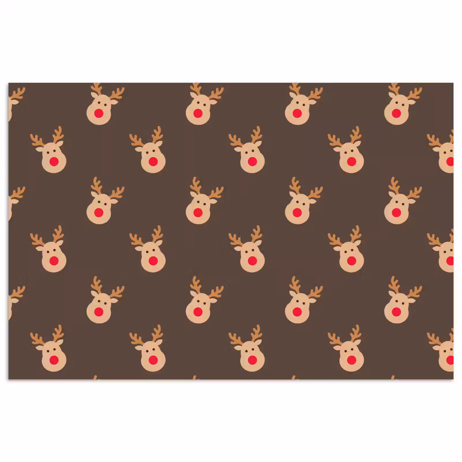 Poster - Kerst - Rendieren - Bruin — 1