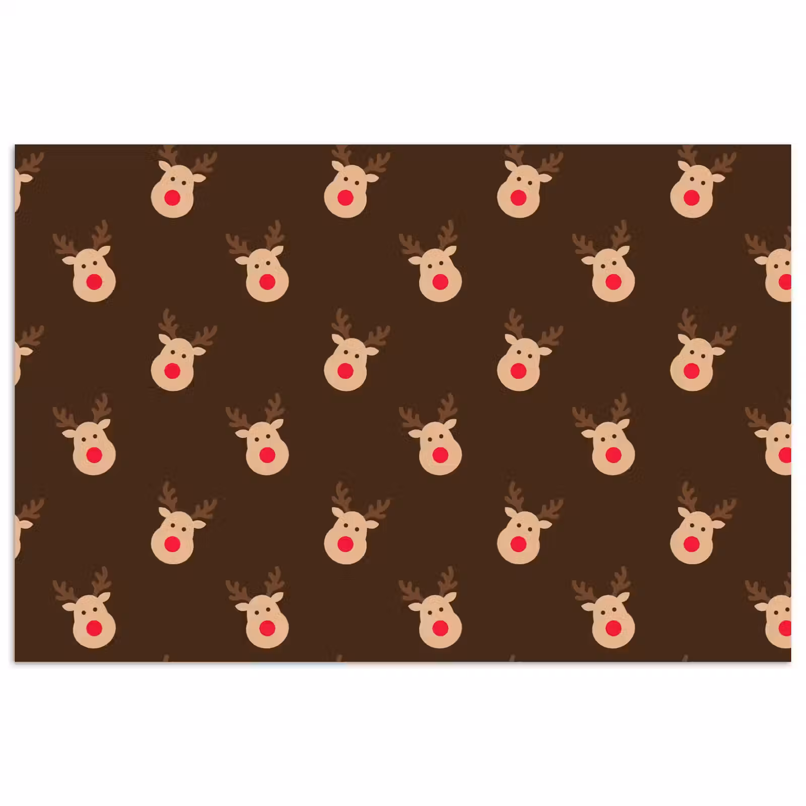 Poster - Rendieren - Kerst - Bruin — 1