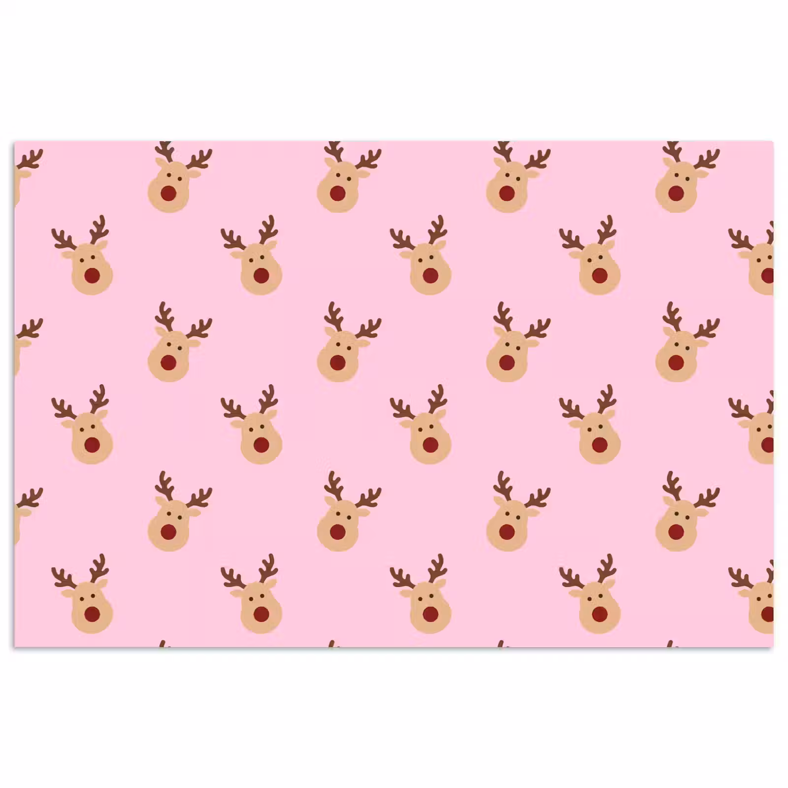 Poster - Rendieren - Kerst - Roze — 1
