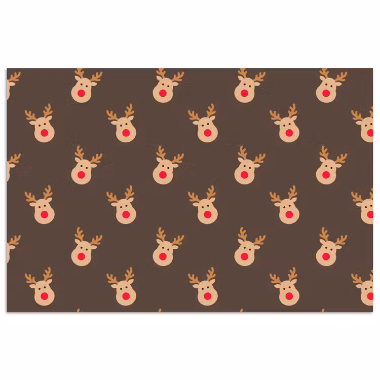Poster - Kerst - Rendieren - Bruin — 1