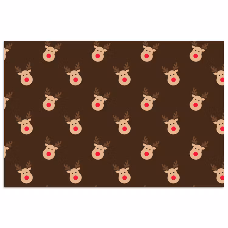Poster - Rendieren - Kerst - Bruin — 1