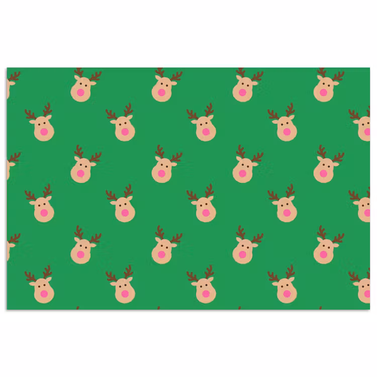 Poster - Rendieren - Kerst - Neon - Groen — 1