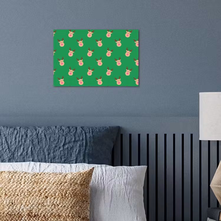 Poster - Rendieren - Kerst - Neon - Groen — 3