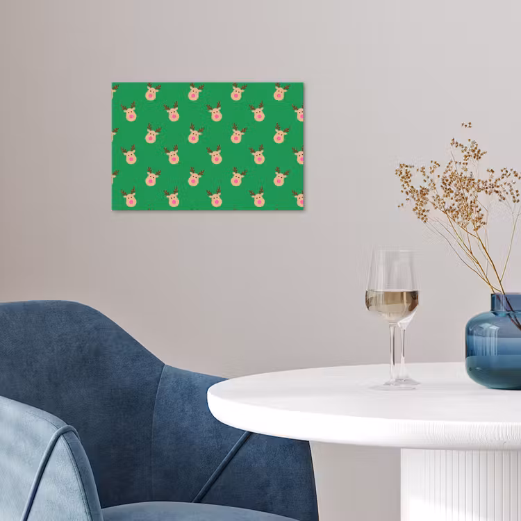 Poster - Rendieren - Kerst - Neon - Groen — 4