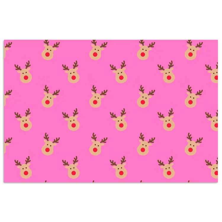 Poster - Rendieren - Kerst - Neon - Roze — 1