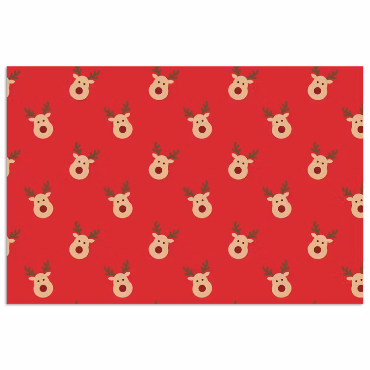 Poster - Rendieren - Kerst - Rood — 1