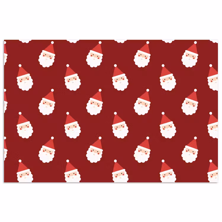 Poster - Kerstman - Kerst - Rood — 1