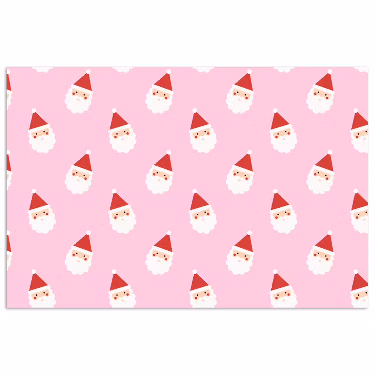 Poster - Kerstman - Kerst - Roze — 1