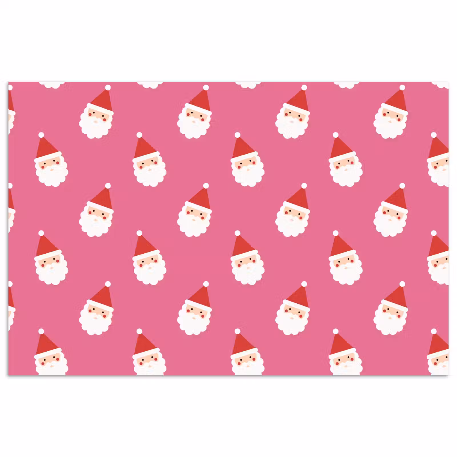 Poster - Kerstman - Kerst - Rood - Roze — 1
