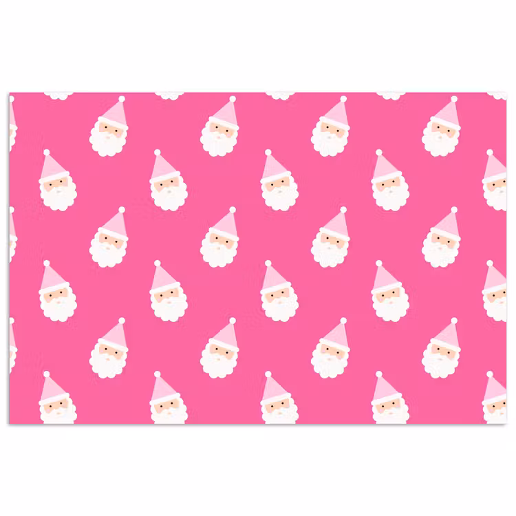 Poster - Kerstman - Kerst - Neon - Roze — 1