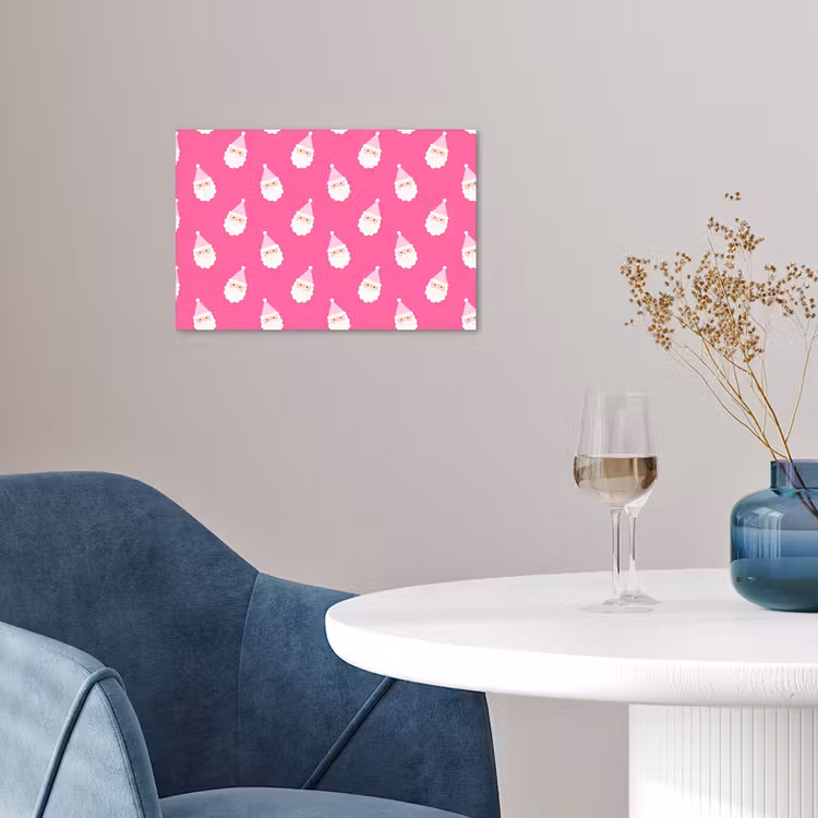 Poster - Kerstman - Kerst - Neon - Roze — 4