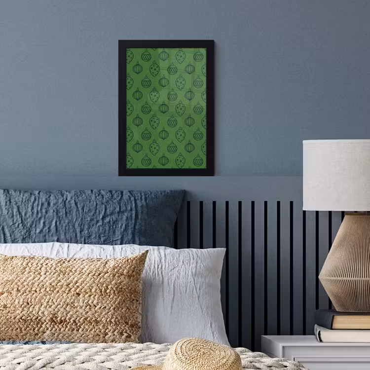Poster met lijst - Kerstbal - Kerst - Groen — 3