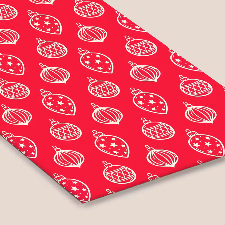 Poster met lijst - Kerstbal - Rood - Wit — 7