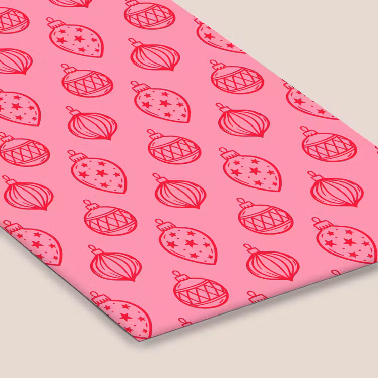 Poster met lijst - Kerstbal - Roze - Rood — 7