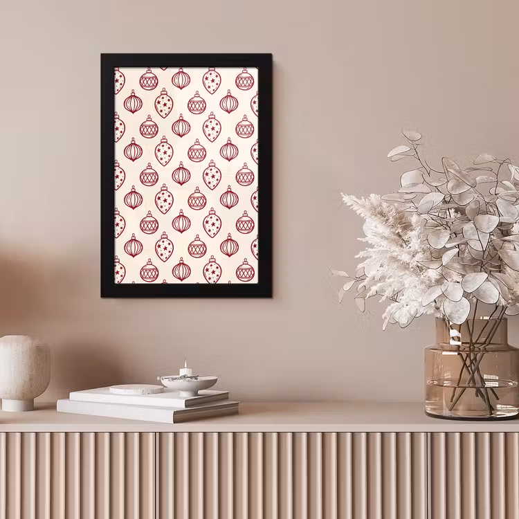 Poster met lijst - Kerstbal - Rood - Kerst — 5