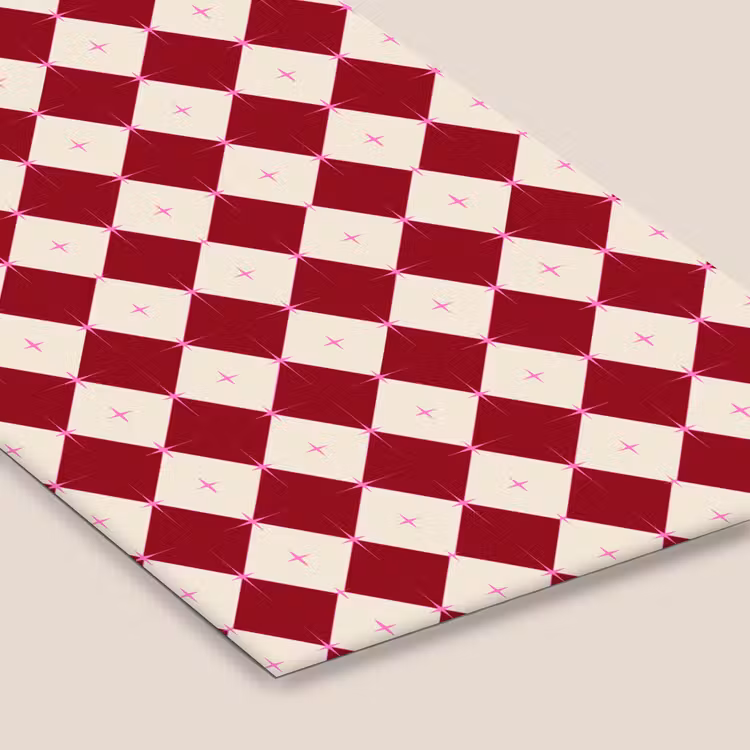 Poster met lijst - Ster - Roze - Rood - Kerst — 7