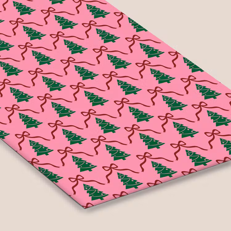 Poster met lijst - Kerst - Roze - Rood - Strik — 7