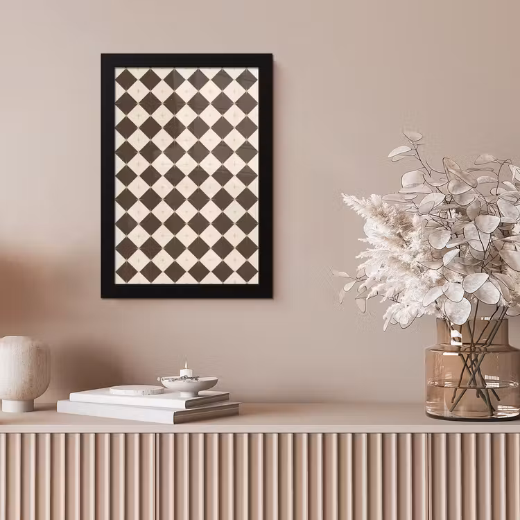 Poster met lijst - Ster - Bruin - Wit - Kerst — 5