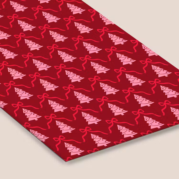 Poster met lijst - Strik - Rood - Roze - Kerst — 7