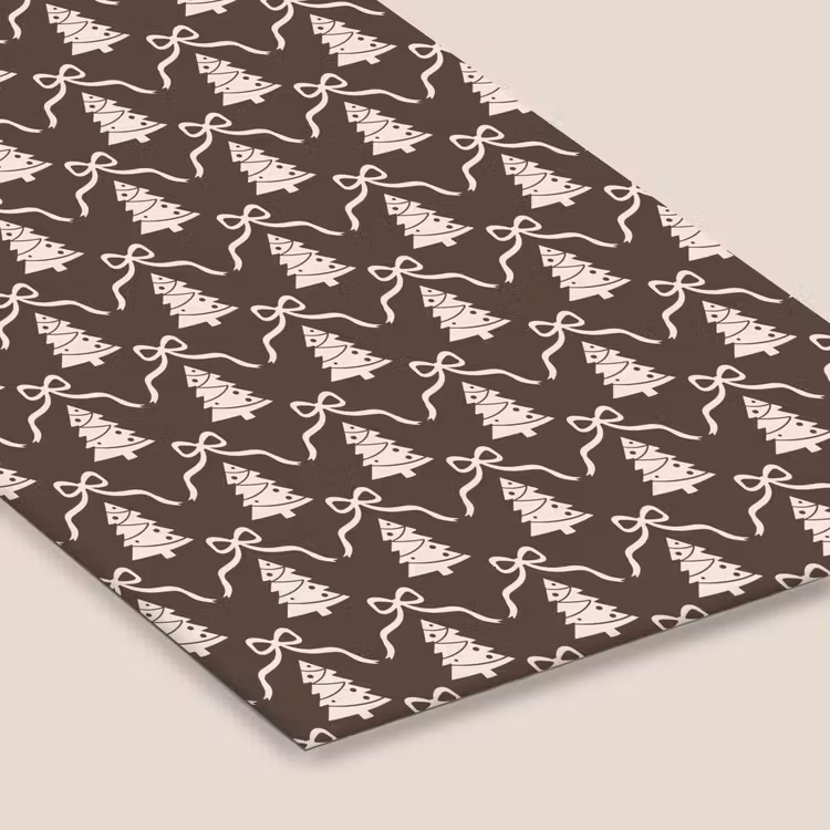Poster met lijst - Strik - Taupe - Wit - Kerst — 7