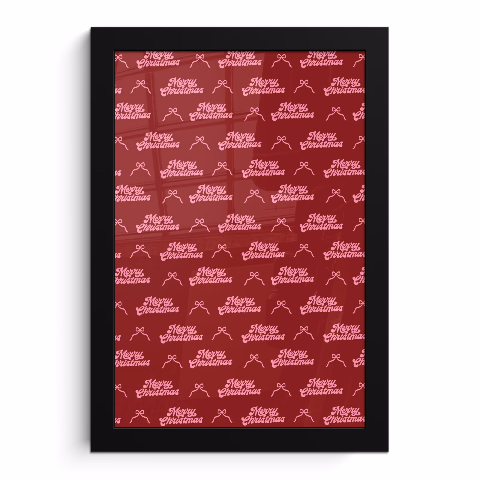 Poster met lijst - Tekst - Rood - Roze - Strik — 1