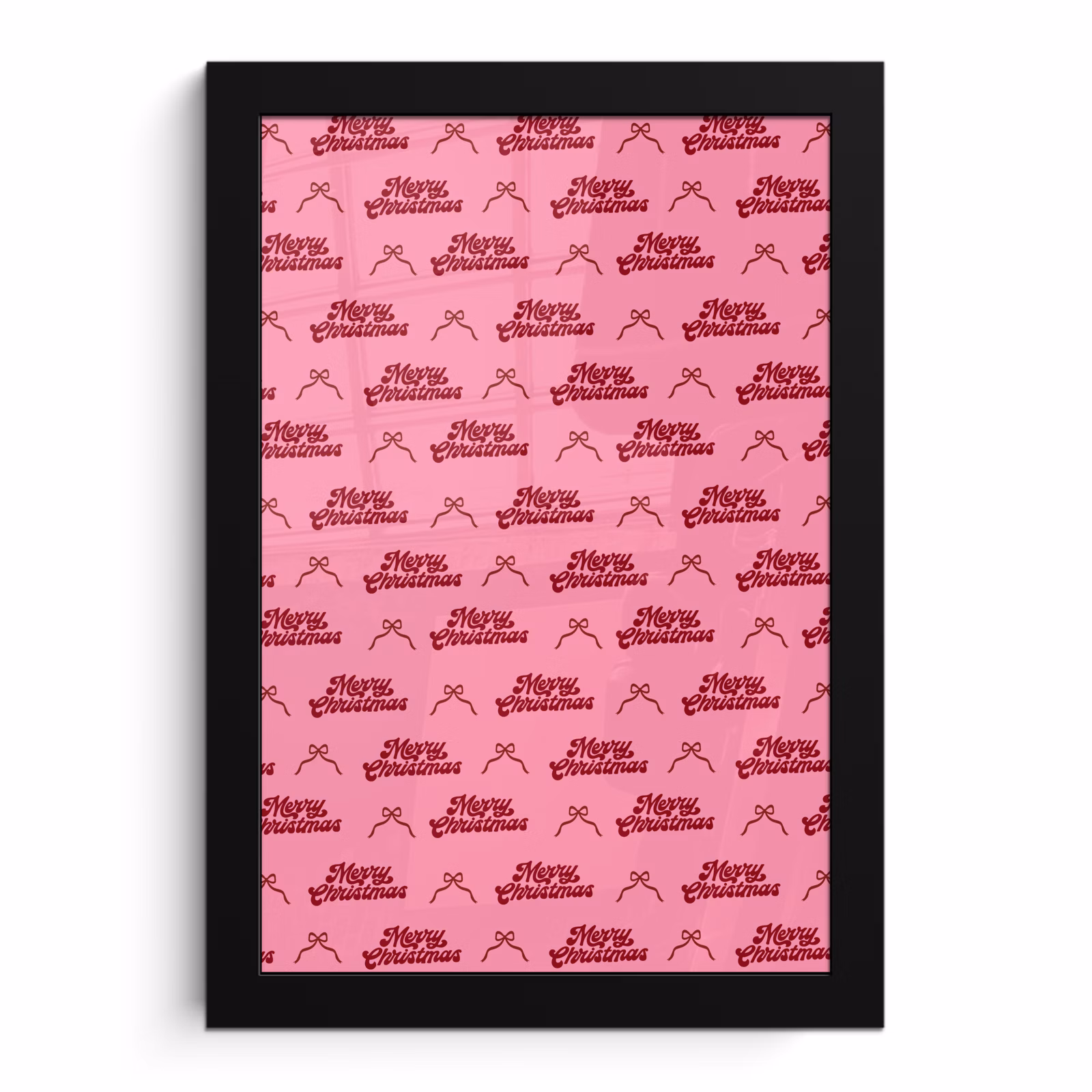 Poster met lijst - Tekst - Roze - Rood - Strik — 1