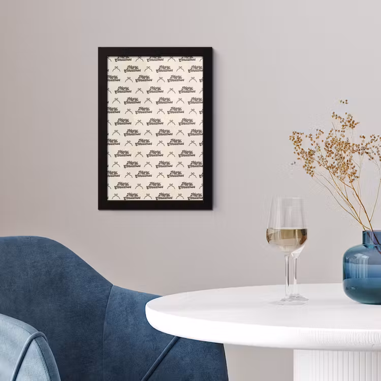 Poster met lijst - Tekst - Bruin - Crème - Strik — 4
