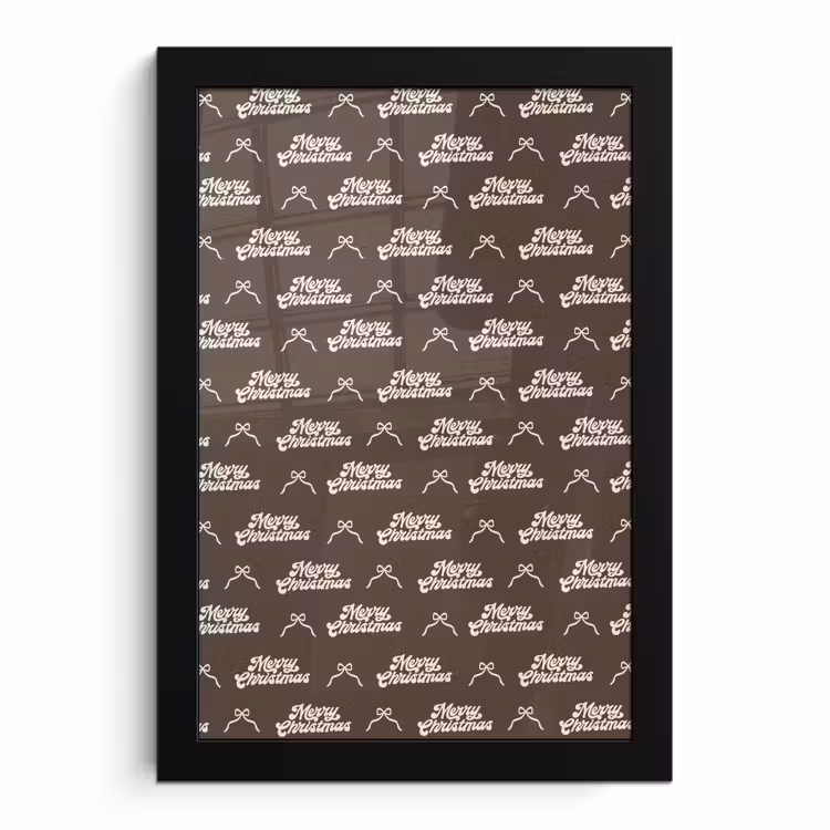 Poster met lijst - Tekst - Crème - Bruin - Strik — 1
