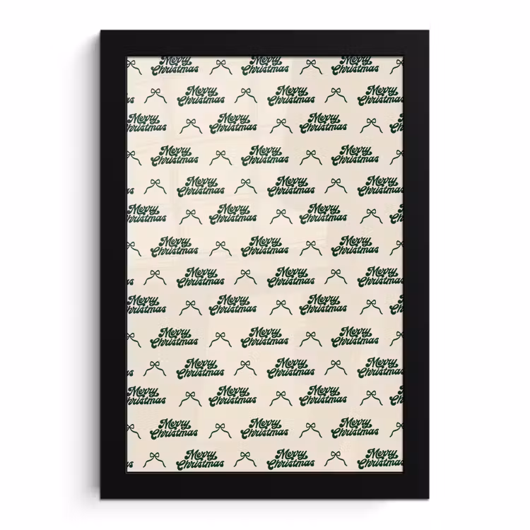 Poster met lijst - Tekst - Groen - Strik — 1