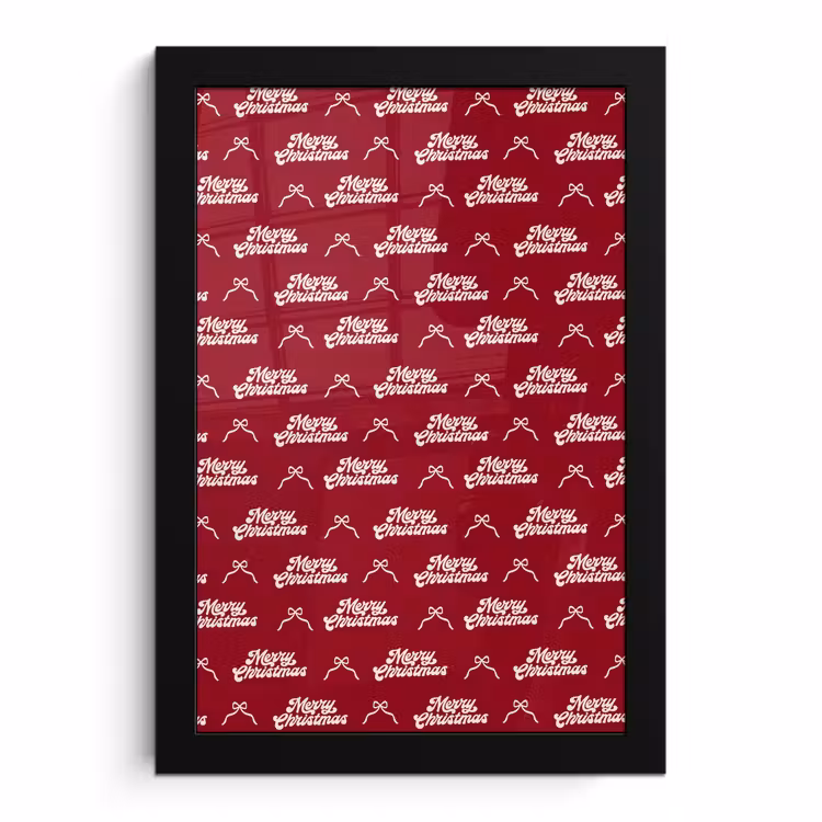 Poster met lijst - Tekst - Rood - Wit - Strik — 1