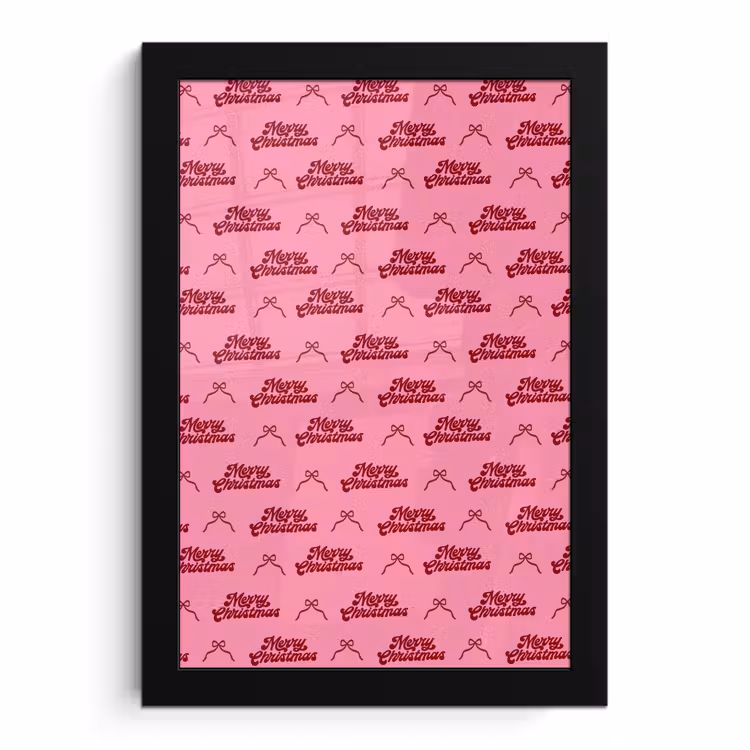 Poster met lijst - Tekst - Roze - Rood - Strik — 1