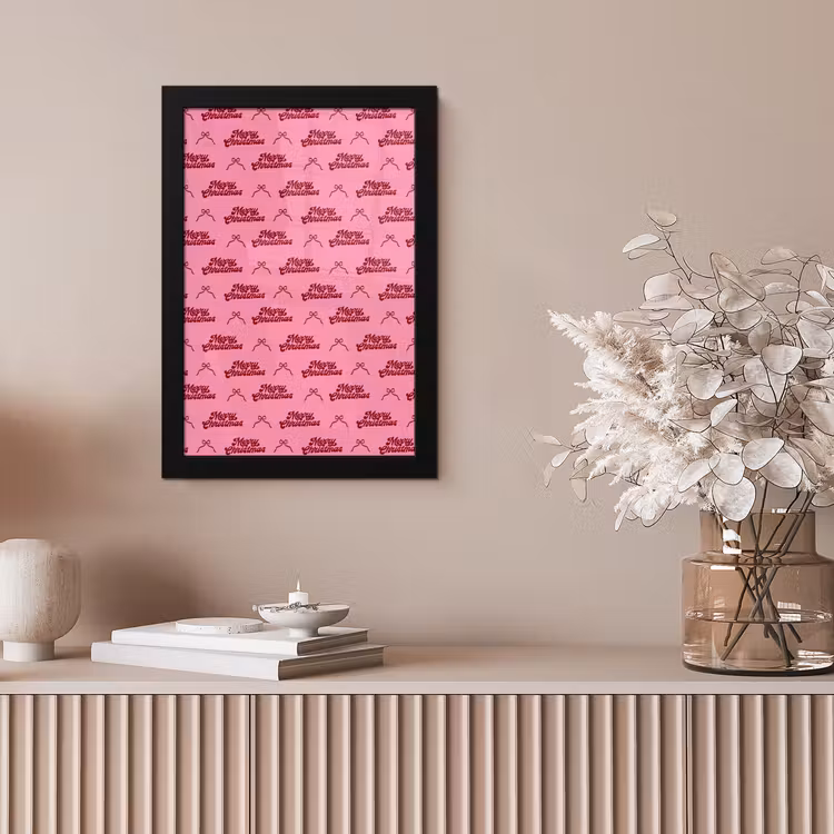 Poster met lijst - Tekst - Roze - Rood - Strik — 5