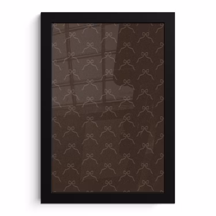 Poster met lijst - Kerst - Bruin - Strik — 1