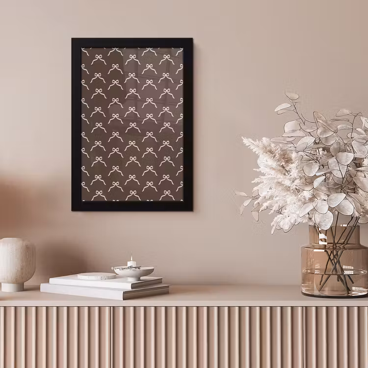 Poster met lijst - Kerst - Strik - Bruin — 5