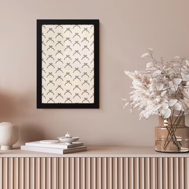 Poster met lijst - Kerst - Strik - Crème — 5