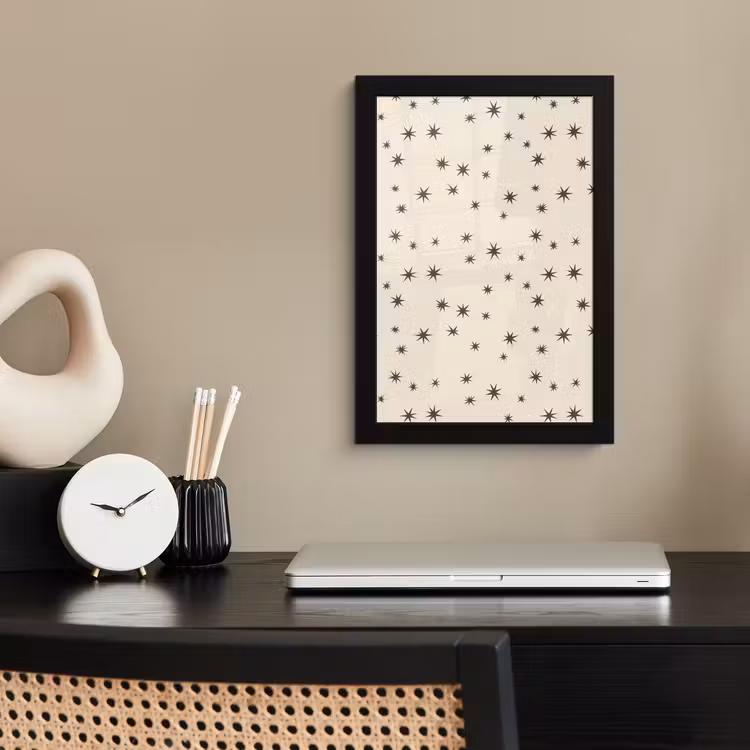 Poster met lijst - Kerst - Ster - Bruin — 2