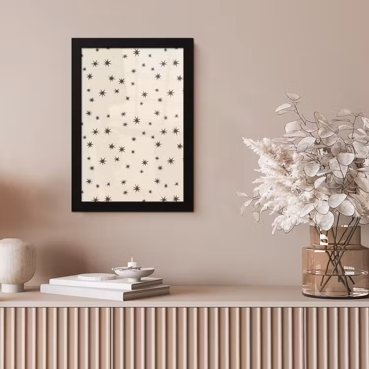 Poster met lijst - Kerst - Ster - Bruin — 5