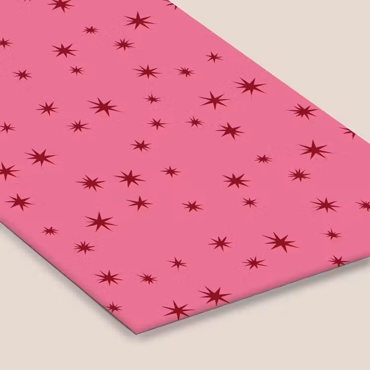 Poster met lijst - Kerst - Ster - Rood - Roze — 7