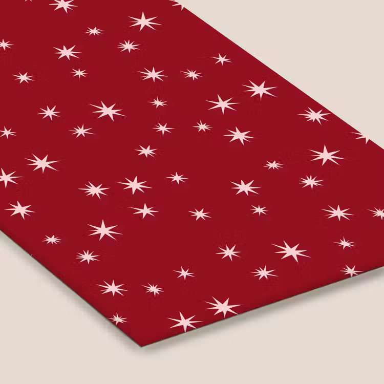 Poster met lijst - Rood - Wit - Kerst - Ster — 7