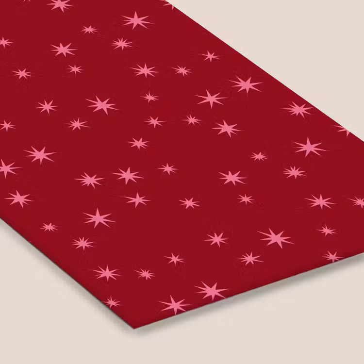 Poster met lijst - Ster - Roze - Kerst - Rood — 7