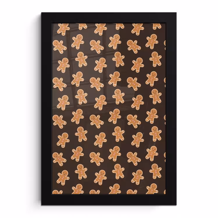 Poster met lijst - Bruin - Peperkoek - Kerst — 1