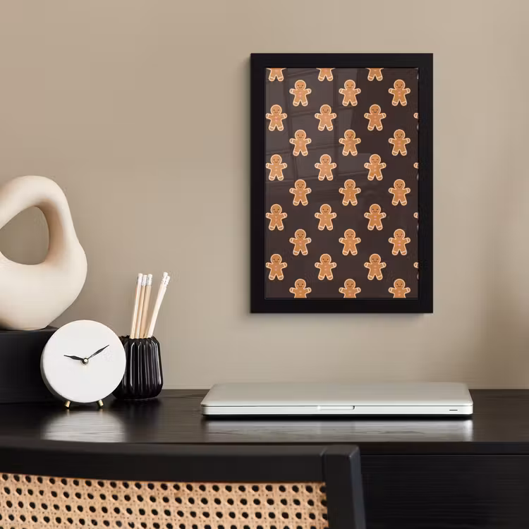 Poster met lijst - Peperkoek - Bruin - Kerst — 2