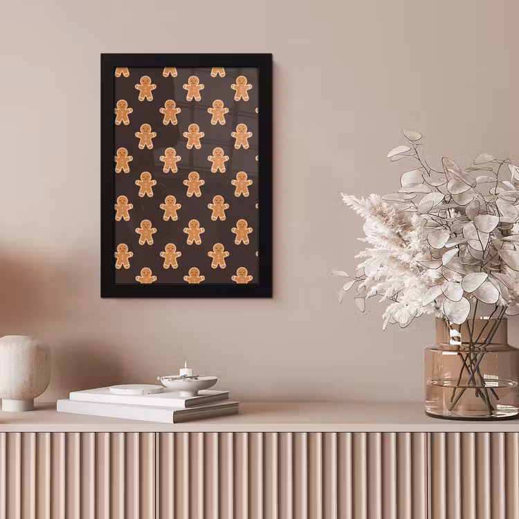 Poster met lijst - Peperkoek - Bruin - Kerst — 5