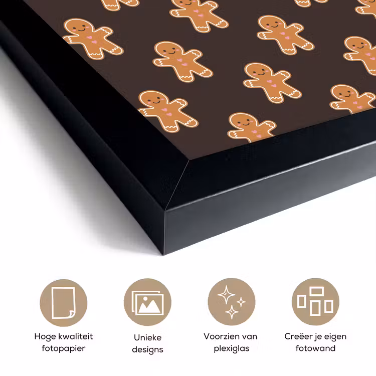 Poster met lijst - Peperkoek - Bruin - Kerst — 6