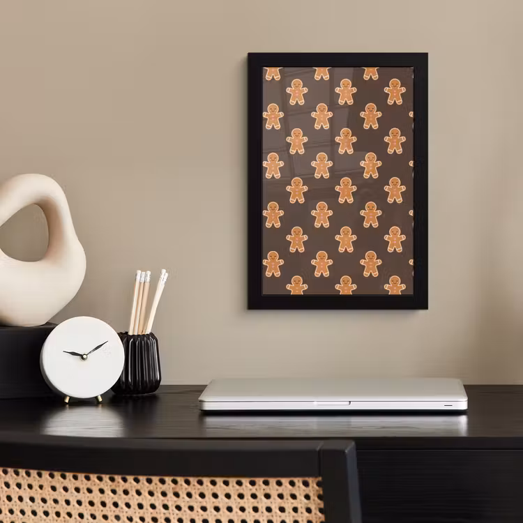 Poster met lijst - Peperkoek - Kerst - Bruin — 2