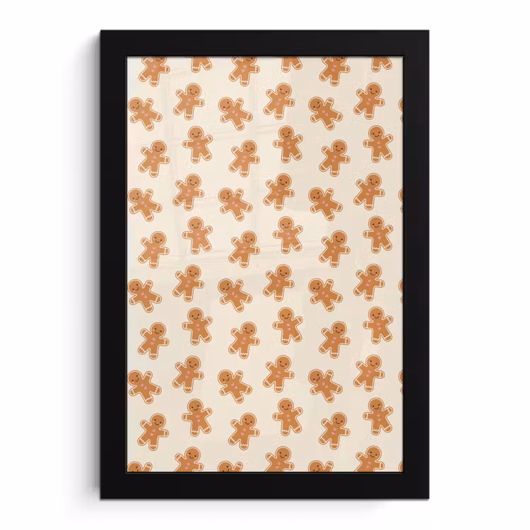 Poster met lijst - Peperkoek - Kerst - Crème — 1