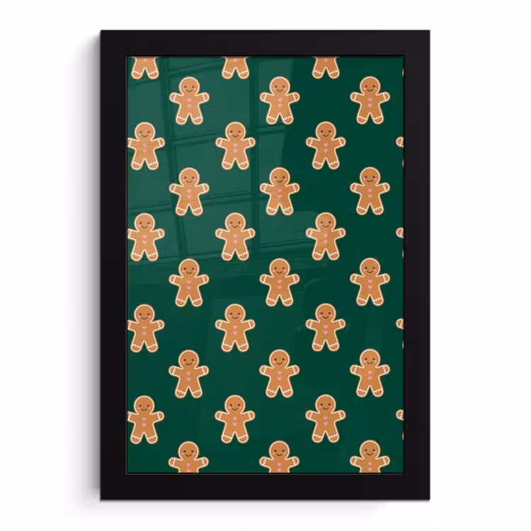 Poster met lijst - Peperkoek - Kerst - Groen — 1