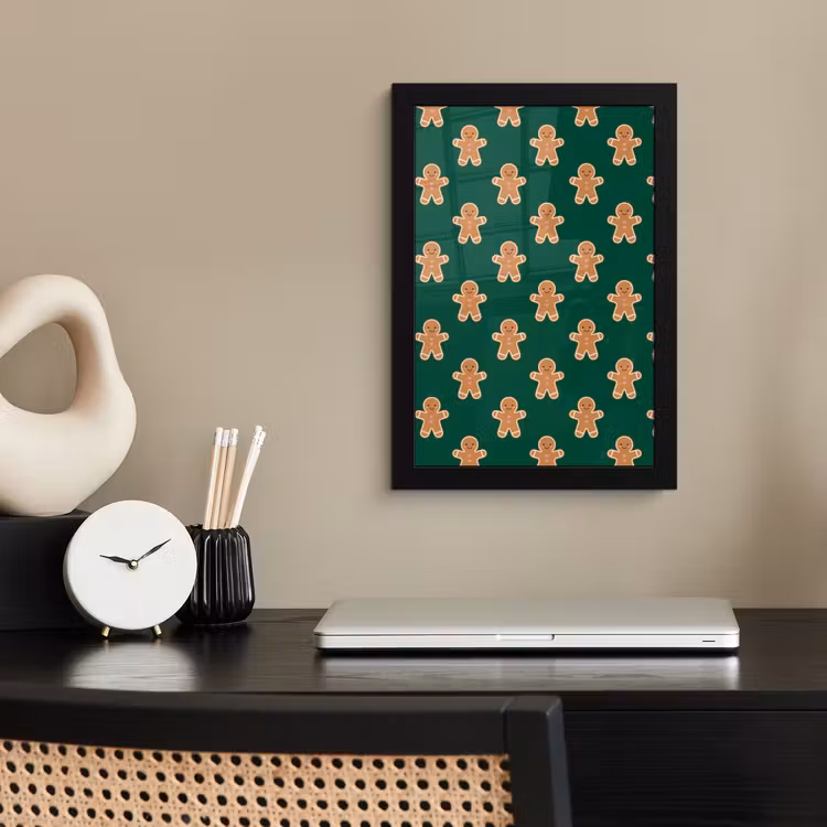 Poster met lijst - Peperkoek - Kerst - Groen — 2